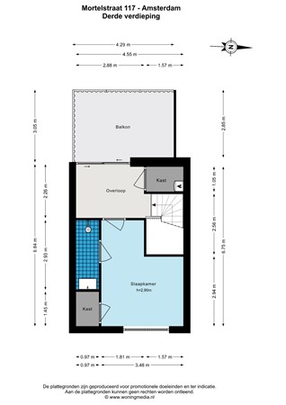 Floor plan - Mortelstraat 117, 1019 VE Amsterdam 